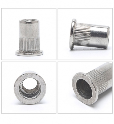 Flat Head Knurled Insert Rivet Nuts