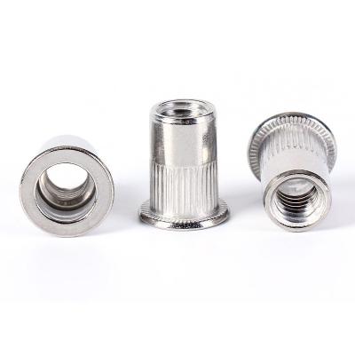 Flat Head Knurled Insert Rivet Nuts